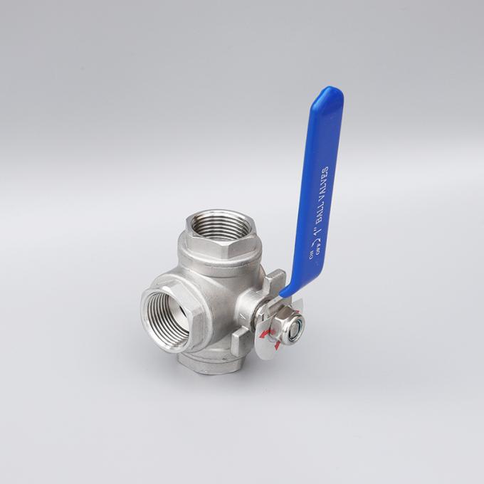SS304 316 Three Way Female Thread Stainless Steel Ball Valve NPT Bsp ...