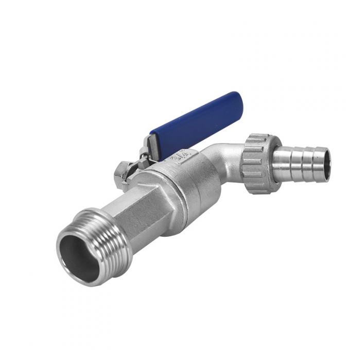 Threaded Water Taps Straight Through Channel SUS304 Stainless Steel Faucet Threaded Tap NPT ...