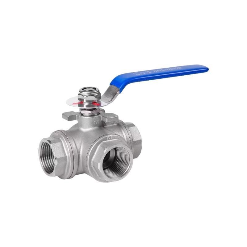 3 Way L Type Ball Valve – 3/4 Inch Female Thread, 304 Stainless Steel, For Water, Oil & Gas – Durable & Easy To Use
