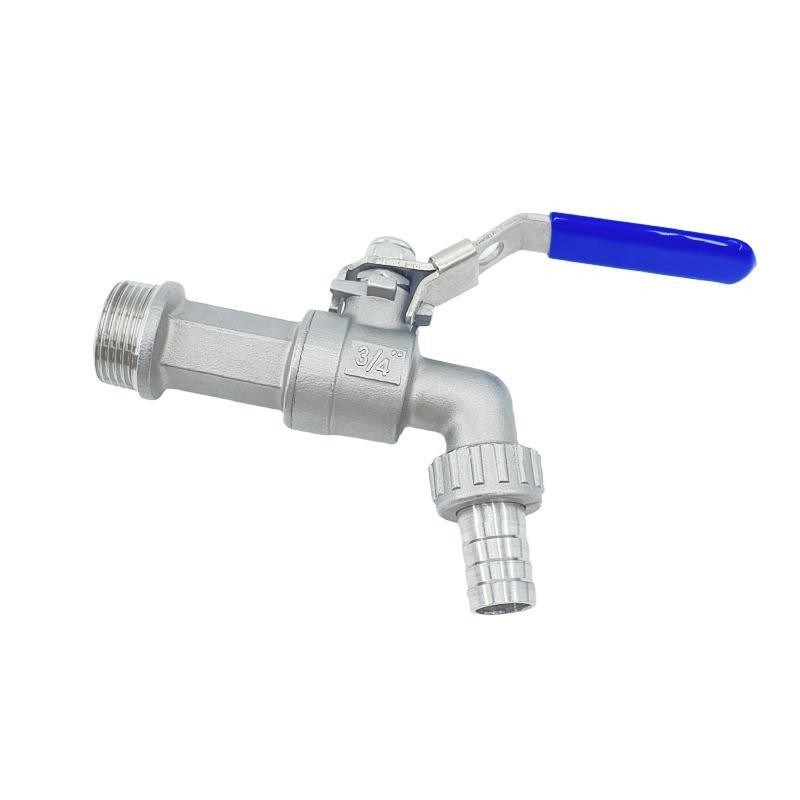 Straight Through Type Stainless Steel Thread Valve Faucet with Floating ...
