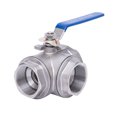 SS304 316 Three Way Female Thread Stainless Steel Ball Valve NPT Bsp ...